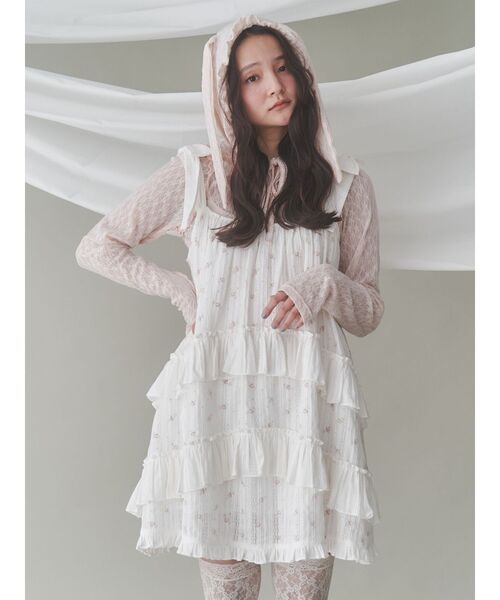 merry jenny（メリージェニー）の「floralフレアミニワンピース