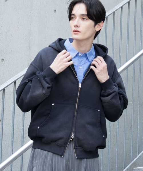 セール】Vintage Short Zip Parker/ヴィンテージ加工ショートジップ