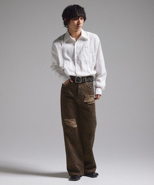 GRANCY（グランシー）の「【GRANCY】Leopard Damage Flare Pants