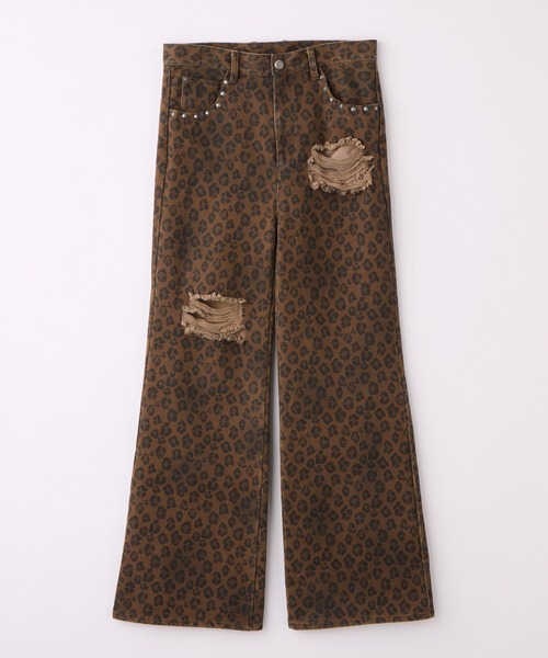 GRANCY（グランシー）の「【GRANCY】Leopard Damage Flare Pants