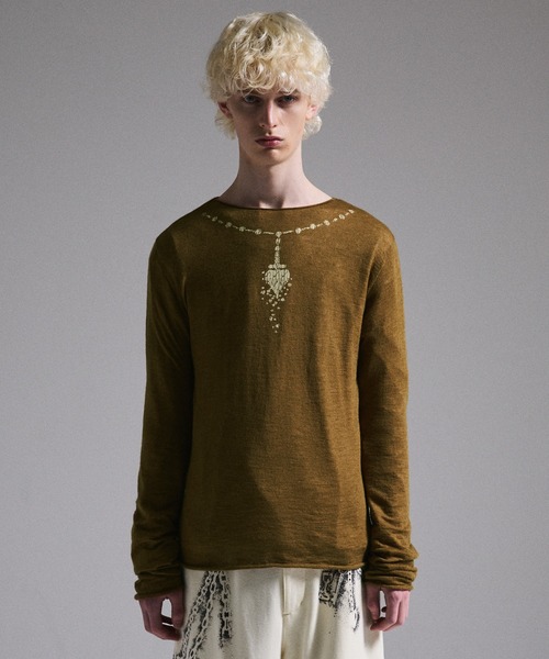 GRANCY（グランシー）の「【GRANCY】Print Design Sheer Knit
