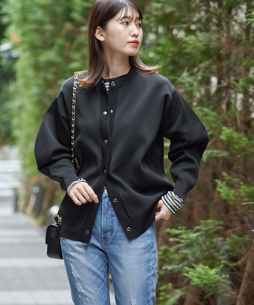 追加》ウォッシャブルバナナスリーブカーディガン（カーディガン