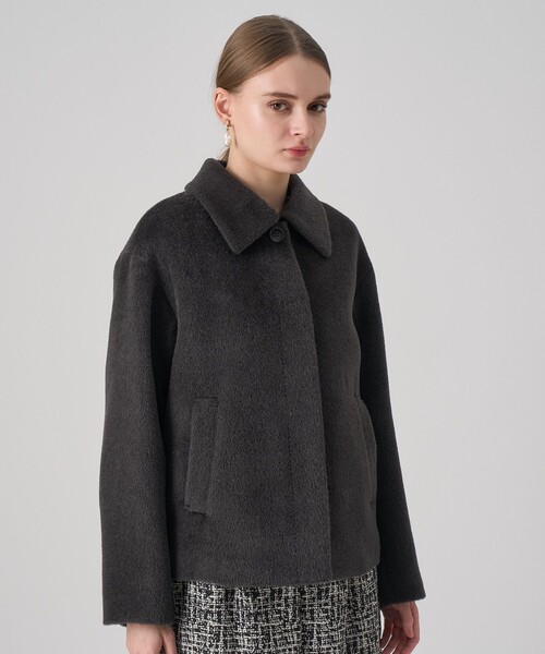 アルパカシャギーショートコート（テーラードジャケット）｜ANAYI