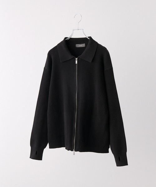 CLEL】Minimal Collar Drivers Knit Shirt/ ミニマルカラードライバー