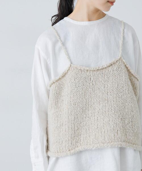 アルパカウールブークレニットキャミソール（ニット/セーター）｜か