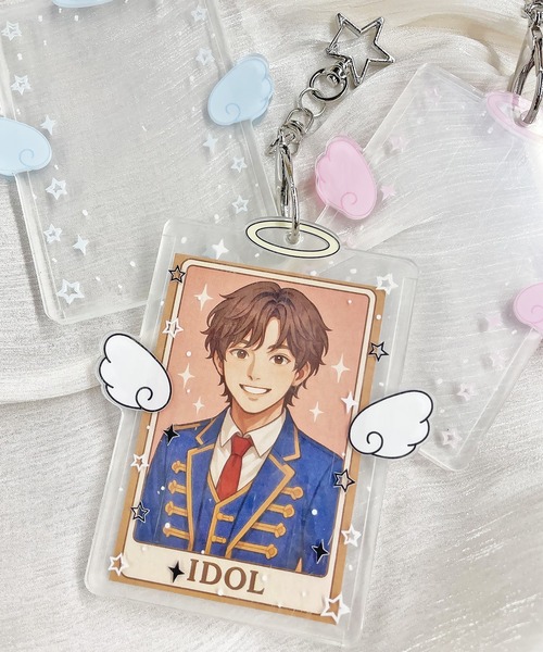 チェキやトレカが入れられる！ アクリル推し活フォトホルダー/ウイング