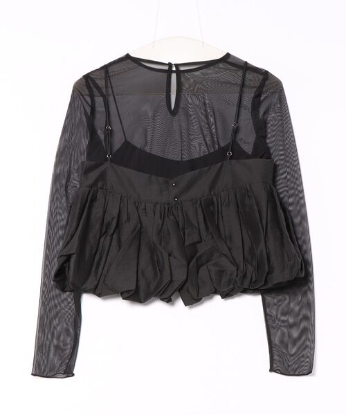 SNIDEL（スナイデル）の「ペプラムキャミ×チュールトップス（シャツ