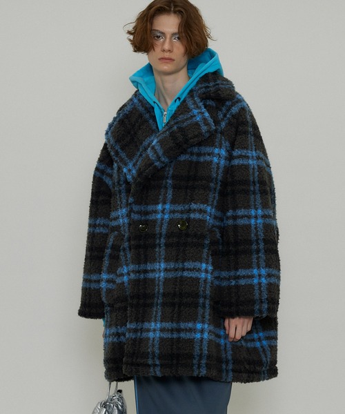 MAISON SPECIAL（メゾンスペシャル）の「Check Boa Over Coat/チェック