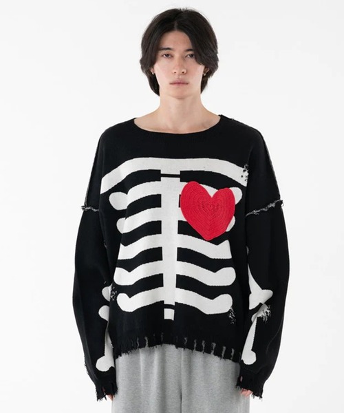 セール】【DISCOVERED/ディスカバード】BONE KNIT（ニット/セーター