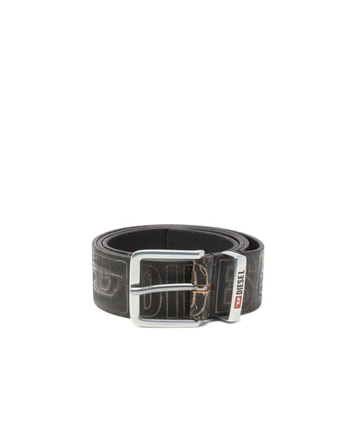 メンズ レザーベルト DIESEL LOGO B-BISCOTTO OUTLINE（ベルト
