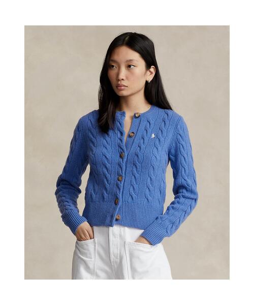 Ralph Lauren ラルフローレン ケーブルカーディガン 紺 ネイビー ポロ