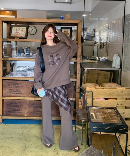 上下セット】ナンバリング スウェット×スウェットパンツ セットアップ