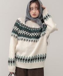 ノルディック柄ニット」に該当するニット/セーター（ウール・ニット