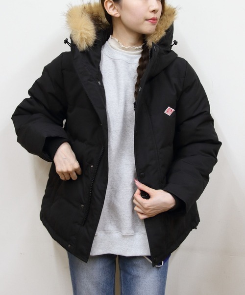 DANTON/ダントン フェイクファーフーデッドダウンジャケット FAKE FAR