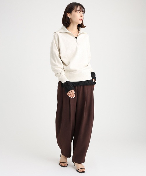 BABYLONE（バビロン）の「裏毛ハーフジッププルオーバー（スウェット