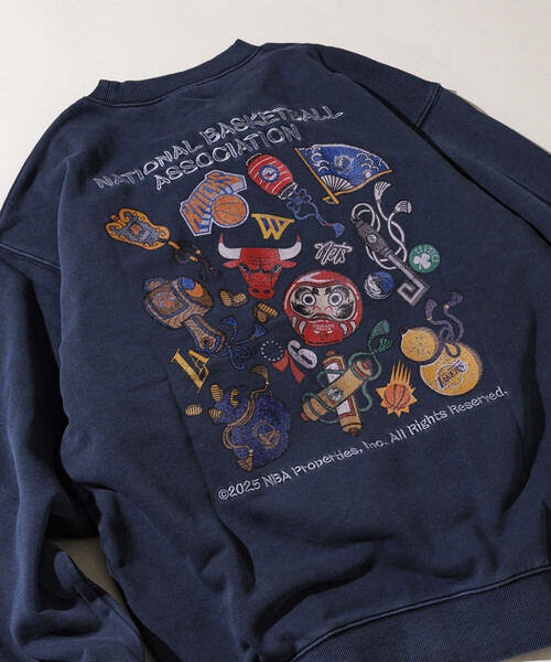 セール】NBA 別注 和柄ランダムロゴ クルーネックスウェット
