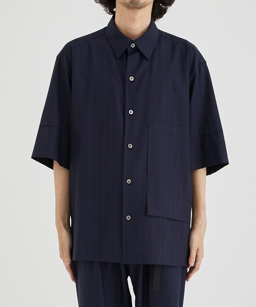 UJOH HOMME / ウジョーオム】別注 Stripe S/S Regular Collar Shirts