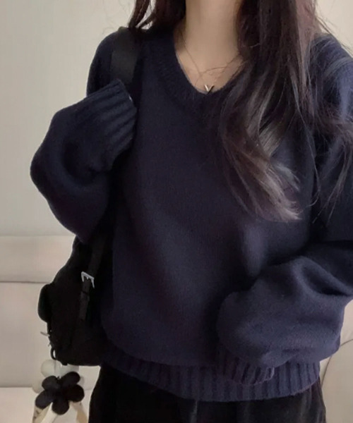 セール】Vネック ニットトップス（ニット/セーター）｜VIVID LADY