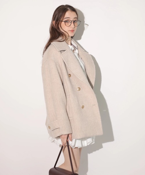 Rirandture アイボリー シャギーPコート S シャギーPコート（ダウン