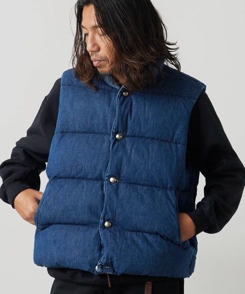 REMI RELIEF/レミレリーフ ナチュラル加工 デニムダウンベスト（ダウン