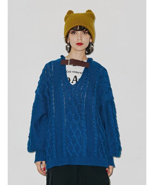 jouetie（ジュエティ）の「ベルトケーブルニット（ニット/セーター