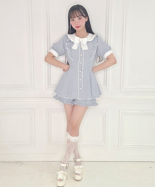 Honey Cinnamon（ハニーシナモン）の「ギンガムチェックセットアップ