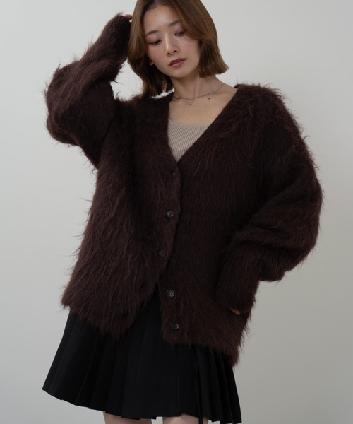 shaggy knit cardigan（シャギーニットカーディガン）（カーディガン