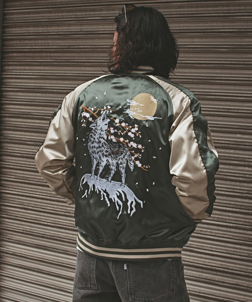 セール】Animal Embroidery Skirt Jacket / アニマル刺繍スカジャン