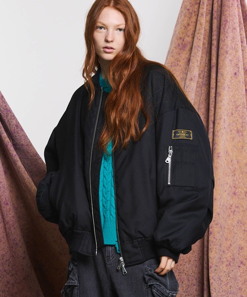 UNISEX》4 Colors Chambray Washable Wool Prime-Over MA-1 Bomber