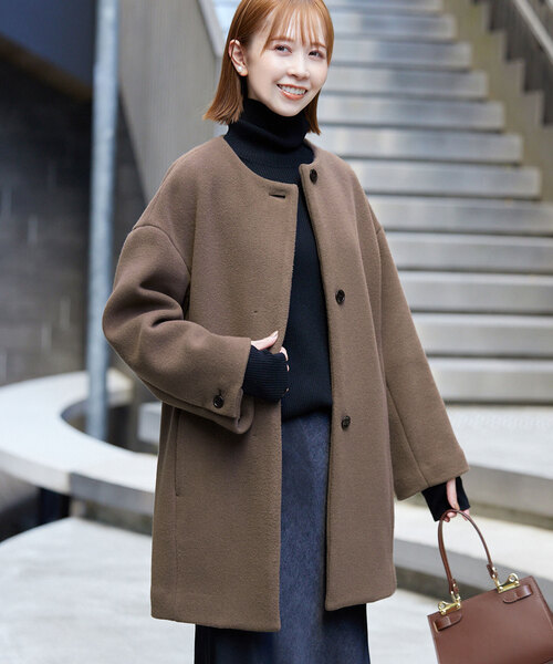 SLOBE IENA（スローブイエナ）の「ウールダブルモッサ ノーカラー