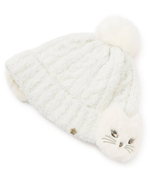 セール】ネコ耳当てつきニット帽（ニットキャップ/ビーニー）｜ANNA