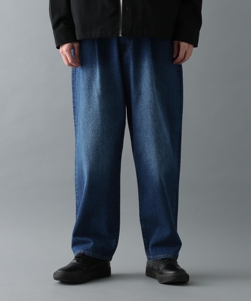 デニム/タックワイドパンツ/622544（デニムパンツ）｜GLOBAL WORK