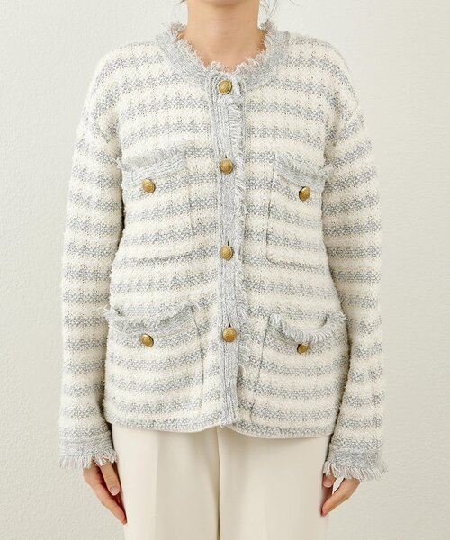 Whim Gazette（ウィムガゼット）の「ツィードニットジャケット（その他