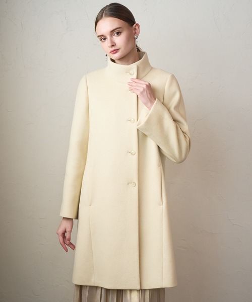 セール】シャルムビーバースタンドカラーコート（トレンチコート