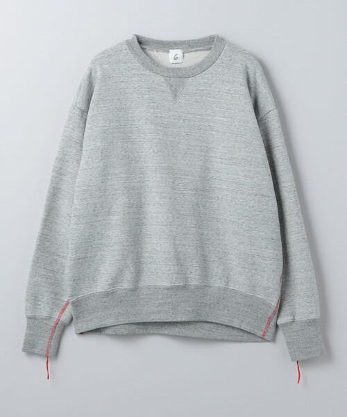 6（ロク）の「＜6(ROKU)＞コットンウラケ カラーステッチ クルーネック