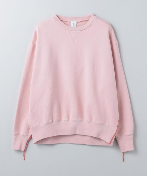 6（ロク）の「＜6(ROKU)＞コットンウラケ カラーステッチ クルーネック