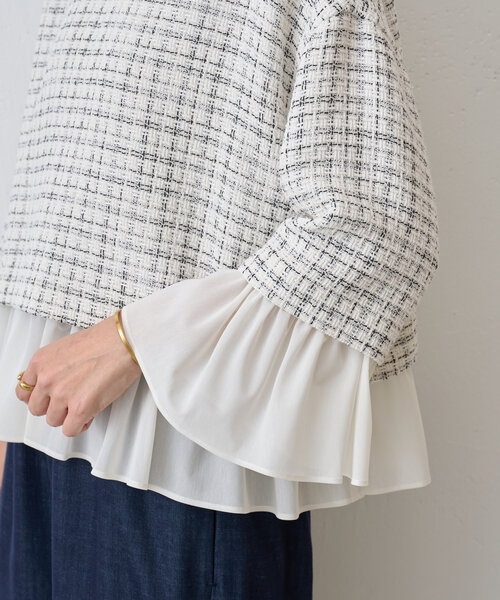 BEARDSLEY（ビアズリー）の「ツイードコンビプルオーバー（シャツ