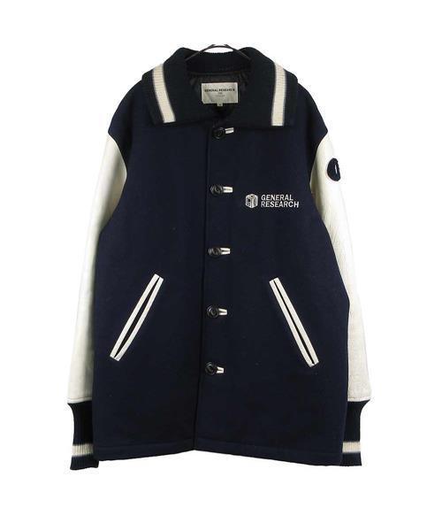 ブランド古着】裏地キルティングロゴ刺繍スタジアムジャケット