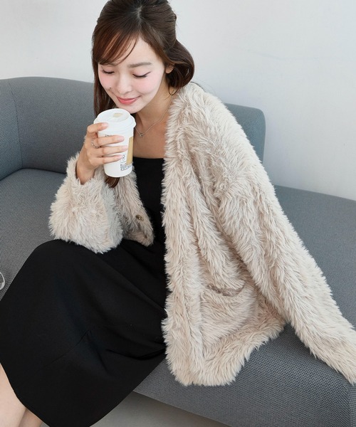 セール】BROWNY/フェザーニットカーディガン（カーディガン/ボレロ