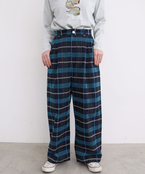 l'atelier du savon（アトリエドサボン）の「○くるくるチェック刺繍