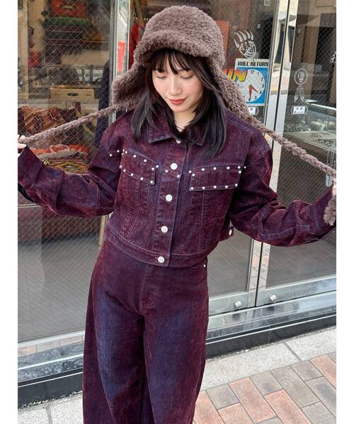 セール】【セットアップ対応】フロッキーデニムジャケット（デニム