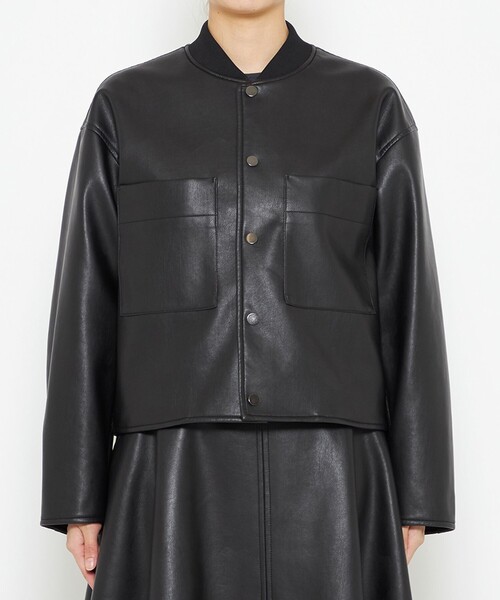 uncrave（アンクレイヴ）の「ウォッシャブル エコレザー ブルゾン