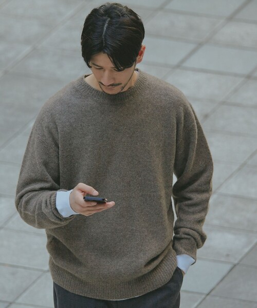 SHIPS（シップス）の「SHIPS: ヤク ウール 5ゲージ クルーネック