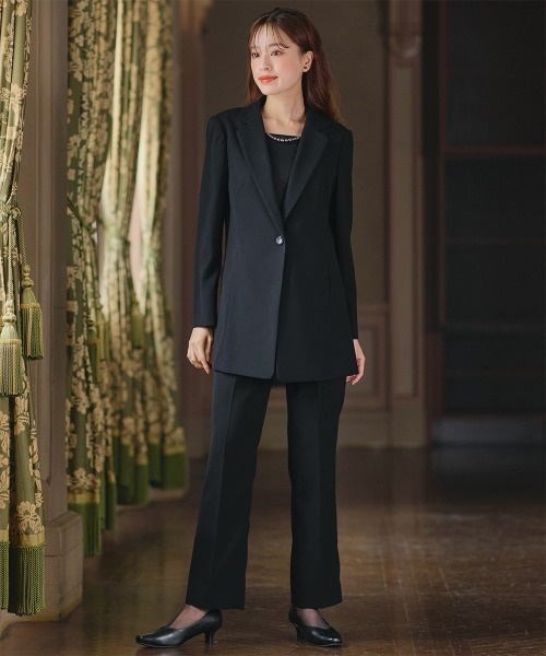 喪服・礼服】洗える防しわ北陸ジャガード使いドッキングロング