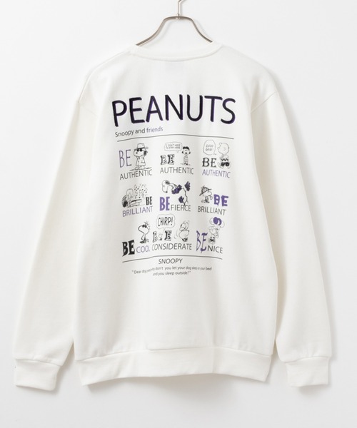 PEANUTS SNOOPY ロゴ刺繍トレーナー（スウェット）｜PEANUTS