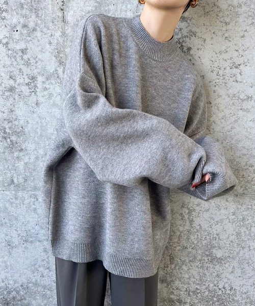 セール】シンプルオーバーサイズニット（ニット/セーター）｜select