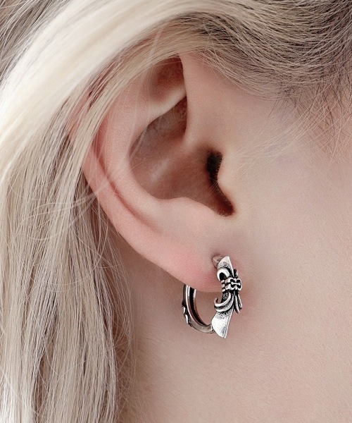 MASHIRO】イカリクロスモチーフリングペアピアス ユニセックス(MA