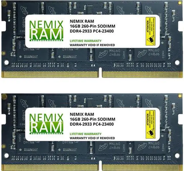 NEMIX RAM 32GB (2X16GB) DDR4 2933MHZ PC4-23400 2Rx8 1.2V 260-PIN
