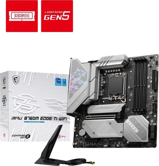 MSI MPG B760M EDGE TI WIFI LGA 1700 Intel B760 SATA 6Gb/s DDR5