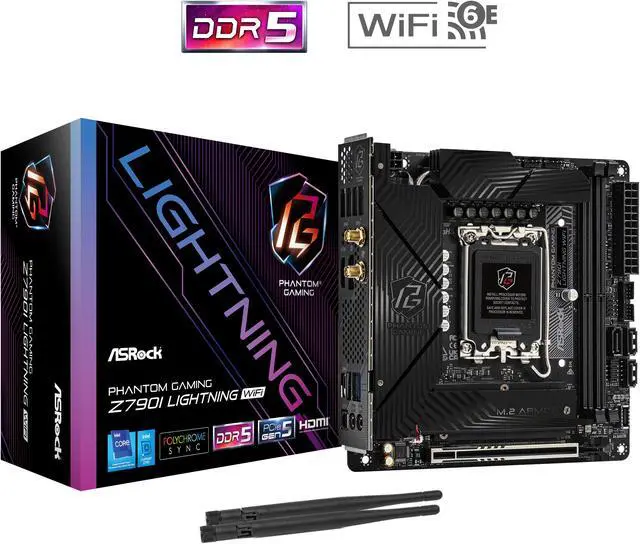 Asrock Z790I Lightning Wifi LGA 1700 DDR5 Mini ITX Motherboard